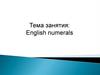 English numerals