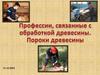 Профессии, связанные с обработкой древесины. Пороки древесины