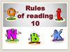 Rules of reading 10