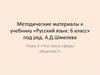 Что такое сферы общения? Методические материалы к учебнику «Русский язык: 6 класс»
