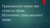 Гражданское право как отрасль права. Источники гражданского права