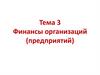 Финансы организаций  (тема 3)