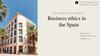 Business ethics in the Spain