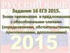 Знаки препинания в предложениях с обособленными членами (определениями, обстоятельствами приложениями, дополнениями)