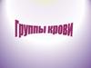 Группы крови