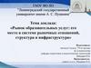 Рынок образовательных услуг: его место в системе рыночных отношений, структура и инфраструктура
