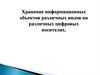 Хранение информационных объектов различных видов на различных цифровых носителях