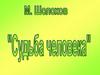 М. Шолохов "Судьба человека"