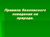 Правила безопасного поведения на природе