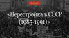 Перестройка в СССР 1985 - 1991 годов