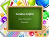 Rainbow English  (lesson 1)
