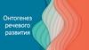 Онтогенез речевого развития