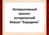 Интерактивный военно-исторический бивуак "Бородино"