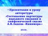 Составление партитуры народного сказания к симфонической сказке А.К. Лядова «Кикимора»