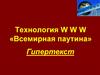 Технология W W W «Всемирная паутина»