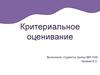 Критериальное оценивание