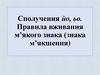 Сполучення йо, ьо. Правила вживання м’якого знака (знака м’якшення)