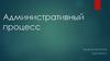Понятие и содержание административного процесса. Административно-процессуальные отношения