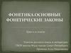 Звуки речи гласные согласные. Урок в 10 классе