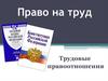 Право на труд. Трудовые правоотношения