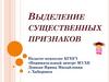 Выделение существенных признаков