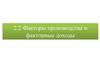 Факторы производства и факторные доходы. Тема 2.2