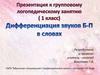 Дифференциация звуков Б-П в словах. 1 класс