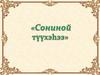 «Сониной түүхэhээ»