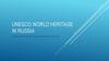 UNESCO world heritage in Russia