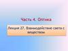 Взаимодействие света с веществом. Лекция 27. Часть 4