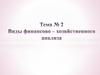 Виды финансово-хозяйственного анализа. Классификация видов анализа
