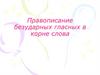 Правописание безударных гласных в корне слова