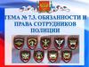 Обязанности и права сотрудников полиции