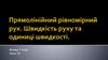 Прямолінійний рівноприскорений рух. Швидкість руху та одиниці швидкості. Урок 10. Фізика. 7 клас