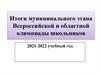 Итоги муниципального этапа Всероссийской и областной олимпиады школьников