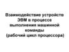 Взаимодействие устройств ЭВМ в процессе выполнения машинной команды (рабочий цикл процессора)