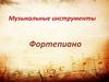Фортепиано. Музыкальные инструменты
