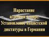 Нарастание агрессии в мире. Установление нацистской диктатуры в Германии
