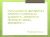 Использование фосфатов в качестве минеральных удобрений. Загрязнение природной среды фосфатами