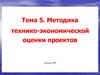 Методика технико-экономической оценки проектов. Тема 5