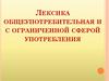 Лексика общеупотребительная и с ограниченной сферой употребления