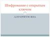 Шифрование с открытым ключом. Алгоритм RSA