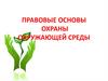 Правовые основы охраны окружающей среды