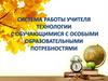 Система работы учителя технологии с обучающимися с особыми образовательными потребностями