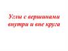 Углы с вершинами внутри и вне круга