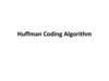 Huffman Coding Algorithm