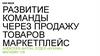 Развитие команды через продажу товаров маркетплейс