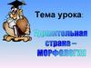 Удивительная страна - Морфология