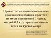 Проект технологического плана производства батона простого из муки пшеничной 1 сорта