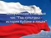 Единый всекубанский классный час "Год культуры - история Кубани в лицах"